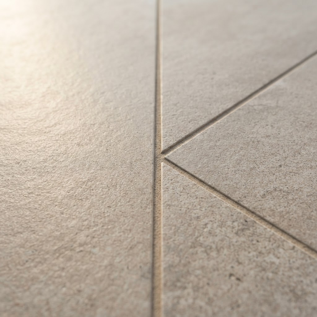 Cerâmico & porcelânico — Grande formato e baixa manutenção, com aspeto de pedra natural, dentro e fora.